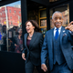 2020 Democratic presidential candidate Sen. Kamala Harris (D-CA) and Rev. Al Sharpton exit after having lunch at Sylvia’s Restaurant in Harlem, February 21, 2019 in New York City.
